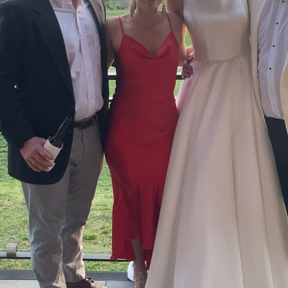 Skies are Blue Satin XS Midi Dress - Picture 3 of 9